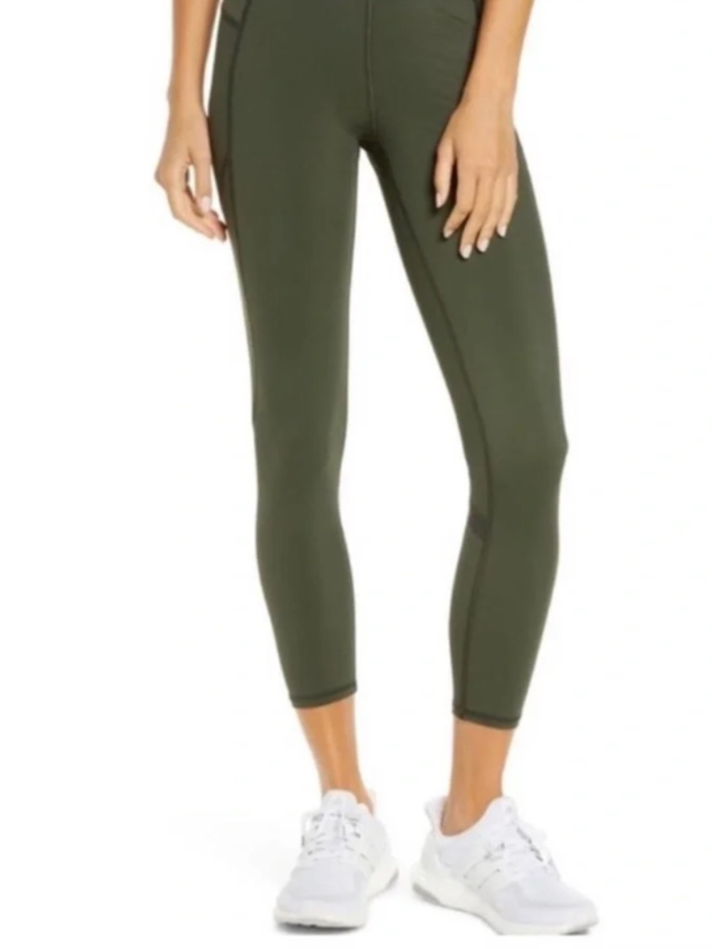 Sweaty Betty Zero Gravity 7/8 Running Leggings Green Pockets Women’s XS EUC
